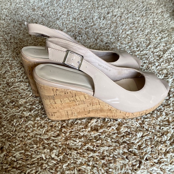 Le Chateau Cork Wedge Heels - Picture 1 of 3